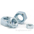 GB6170 Blue White Zinc Galvanized Hexagon Nuts